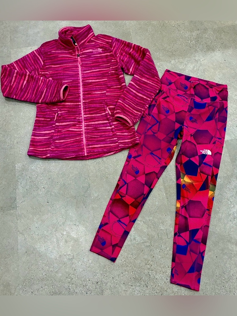 Girls NORTH FACE Jacket & Flash Dry Leggings, sz XL